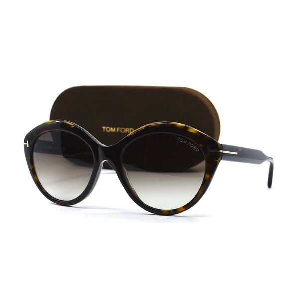 NEW TOM FORD MAXINE TF763/S 52K HAVANA BROWN GRADIENT AUTHENTIC SUNGLASS… - Picture 9 of 11